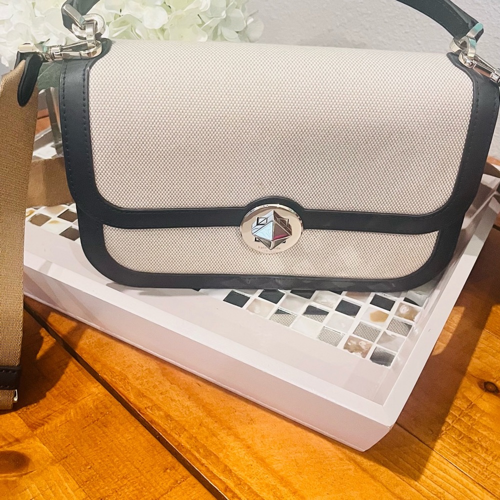 Kate Spade Audrey Canvas Flap Crossbody/Satchel